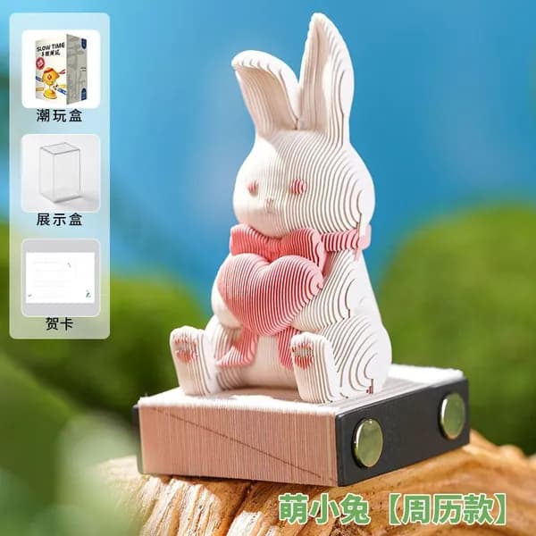 Картонный 3D конструктор, 3Д пазл из картона животныеПапертоль слоновая кость Папертоль