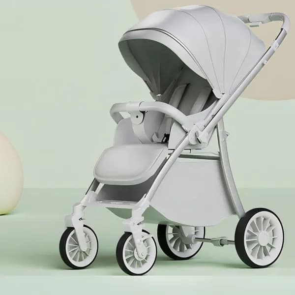 Коляска детская высокая двусторонняя, складная амортизация 0-3 лет