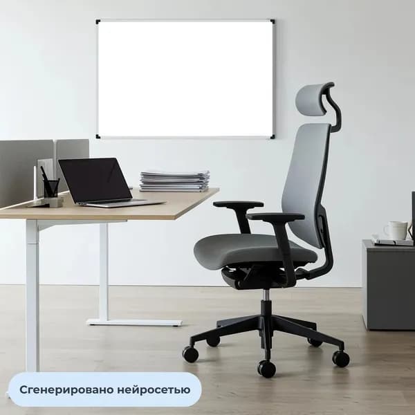 Доска магнитно-маркерная economy 60х90 мет.бел. профиль черн.угл,(набор из 1 шт)