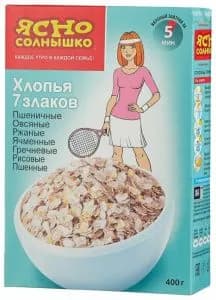 Ясно солнышко Хлопья 7 злаков требуют варки 400 г