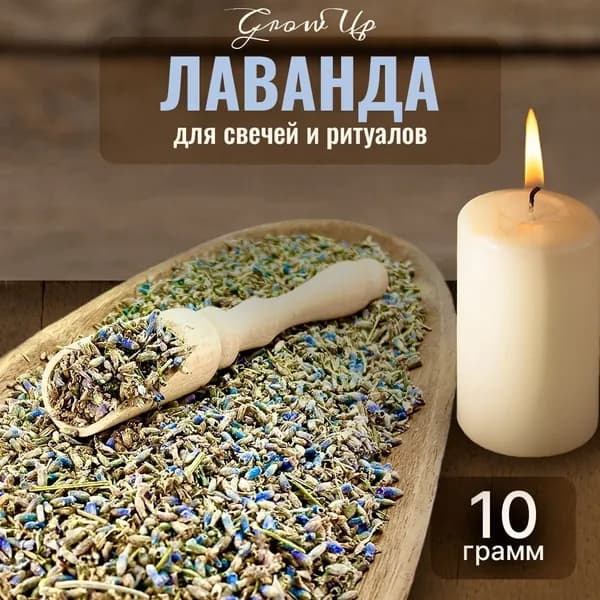 Лаванда сушеные цветы 10 гр - сухоцветы для свечей, творчества и ритуалов