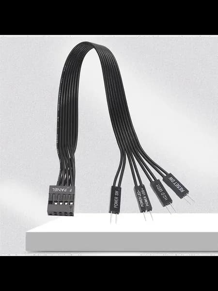 Кабель питания 20см F_PANEL черный белый Черный, Black
