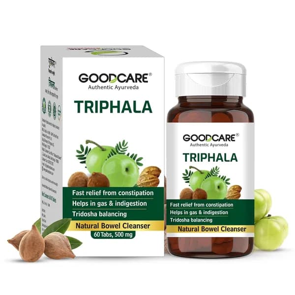Goodcare трипхала, 60 таблеток, травяной препарат для поддержки пищеварения и здоровья кишечника