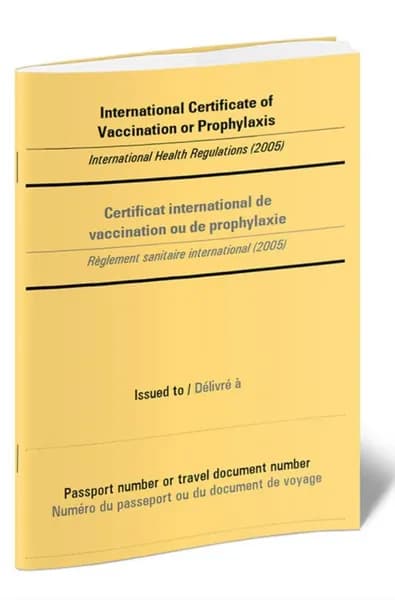 International Certificate of Vaccination or Prophylaxis/Международный сертификат о вакцинации или профилактике