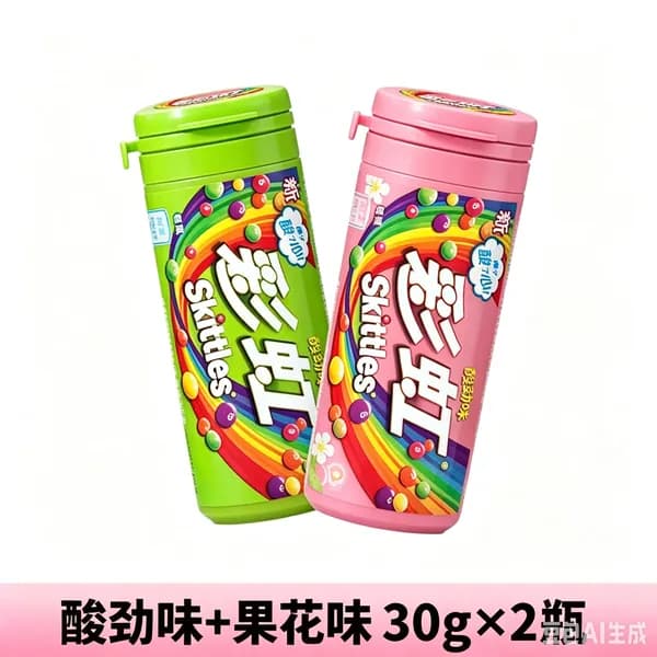 Сладости Skittles с необычным сочетанием цветов и фруктов в удобной упаковке