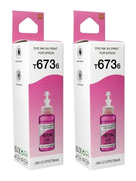 Комплект 2 шт. Чернила NV Print T6736 для аппаратов Epson (70 ml) Light Magenta