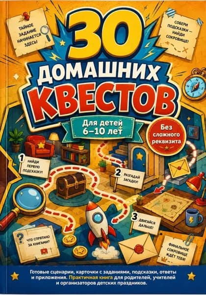 30 домашних квестов для детей 6-10 лет без сложного реквизита | Рассказов Роман | Электронная книга