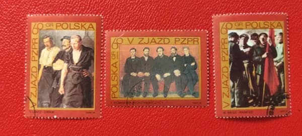 Марки Польша 1968. Серия: "Пятое заседание Польской объединенной рабочей партии". Редкость - См фото. Гашение