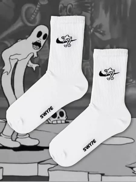 Носки SWYPE socks женские, мужские призрак dead inside, 1 пара