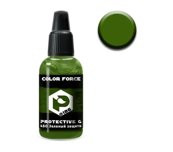 Pacific88 Aero COLOR FORCE Краска для аэрографа 4БО Зеленый защитный (Protective Green 4BO),18 ml