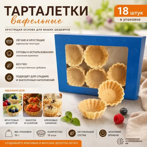 Тарталетка вафельная 18 штук