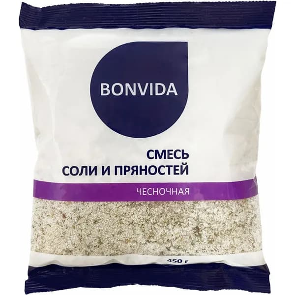 Соль пищевая Bonvida Чесночная с пряностями 450 г
