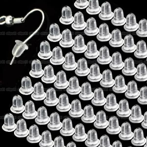 Силиконовые пряжки для сережек и сережек, DIY, Для изготовления серег, 100 шт.