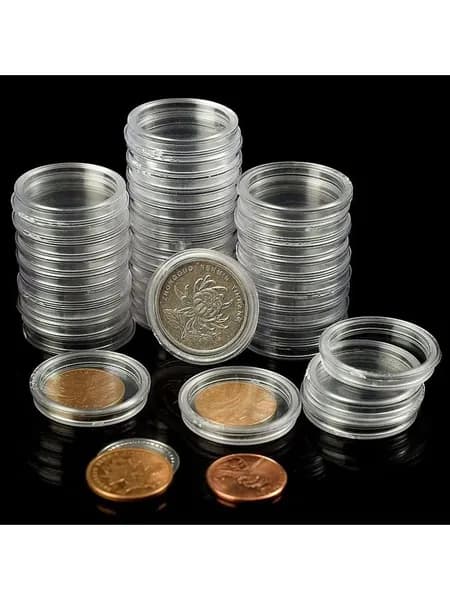 Капсула для хранения монет с диаметром до 40 мм - 5 шт