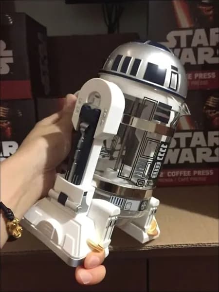 Бытовая мини-кофеварка ручной варки, Робот Star Wars R2-D2, кофейник-пресс для мокко