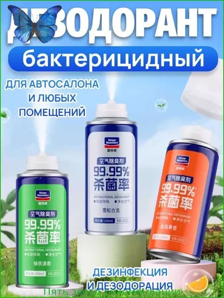 свежитель-очиститель кондиционера. Ликвидатор / нейтрализатор запахов в салоне автомобиля.180 мл