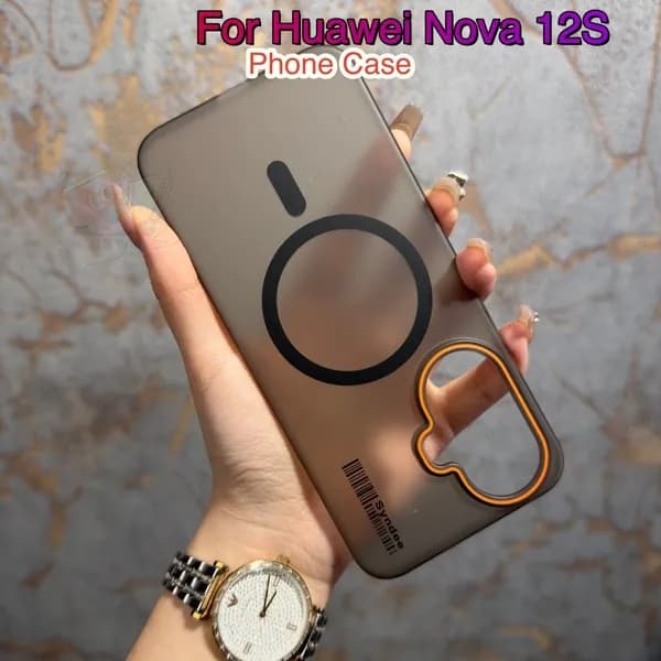 успокаивающийЧехол дляHuawei Nova 12S, ударопрочный с магнитным креплением, полная защита.
