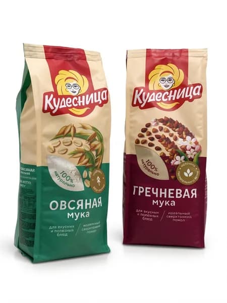 Мука гречневая/овсяная Кудесница, 2 шт