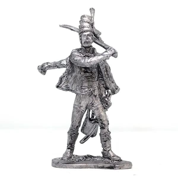 Рядовой бахмутского гусарского полка 1764-72 гг - оловянный солдатик фигурка 54 мм R27