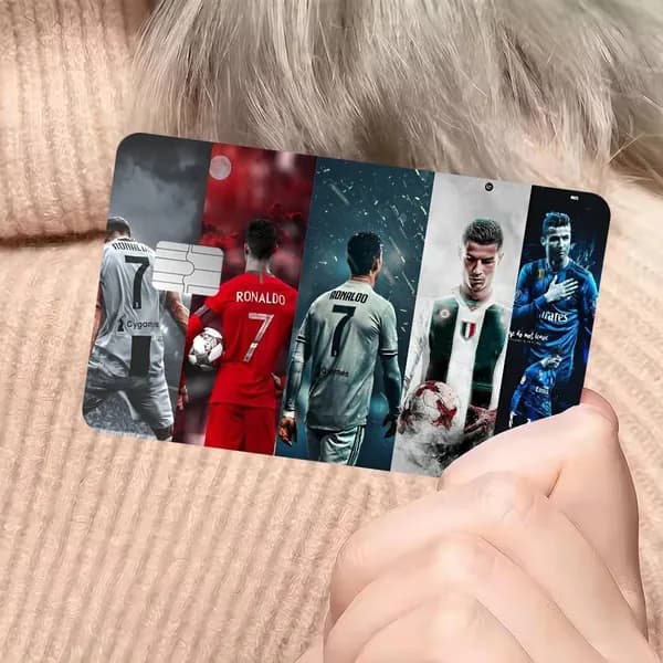 Football Star Cristiano Ronaldo CR7 Футбольная звезда Криштиану Роналду CR7 Наклейка для банковской карты