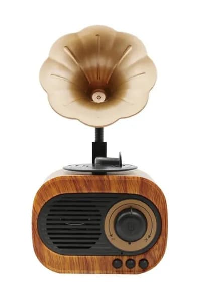 Винтажная портативная Bluetooth колонка Forland B5: стильное радио в стиле ретро с FM-тюнером, поддержкой USB, SD-карт и мощным аккумулятором 1500 мАч для дома и отдыха