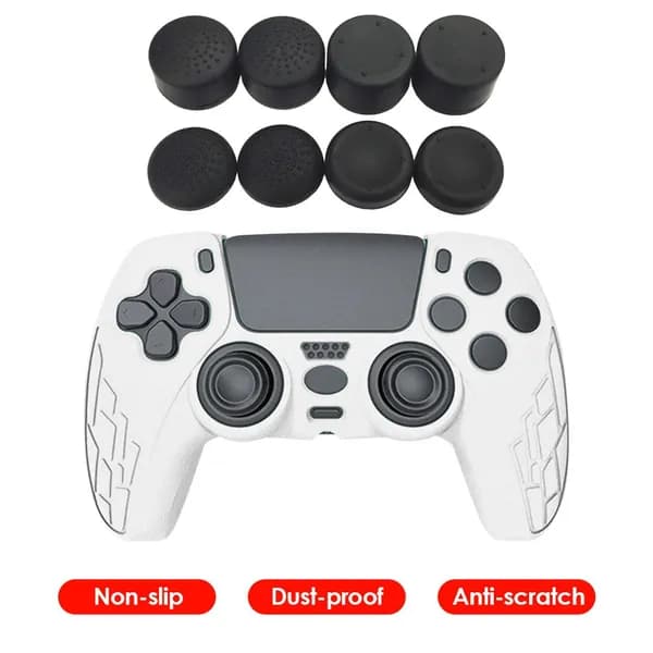 Силиконовые противоскользящие насадки на джойстик для PS5, PS4, PS3, Xbox One и Xbox 360, комплект из 8 штук, чёрные