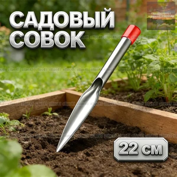 Совок садовый,Нержавеющая сталь, 12 см