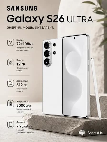 Смартфон Galexy S26 Ultra копия люкс 12 ГБ +512 ГБ Global