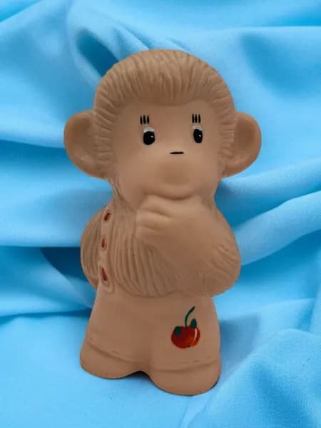 Винтажная игрушка "Обезьяна", СССР, размер 9,5х8х15,5см