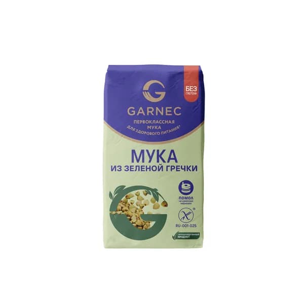 Мука Гарнец из зеленой гречки, 500 г