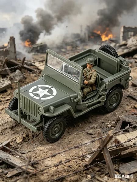 Джип Виллис армии США времен Второй мировой войны, масштаб 1:48, имитационная военная модель, пластиковый конструктор, 3D-пазл, коллекционная игрушка ручной работы.