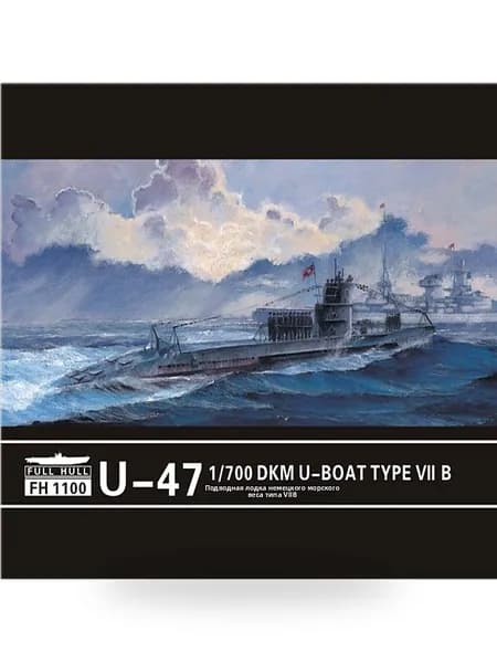 FlyHawk FH1100: набор для сборки подводной лодки VII типа U-47, масштаб 1:700 (2 комплекта)