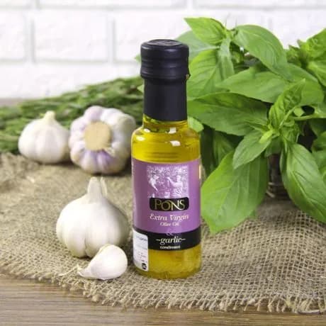 Масло оливковое PONS (Испания) Extra Virgin с чесноком, 125 мл