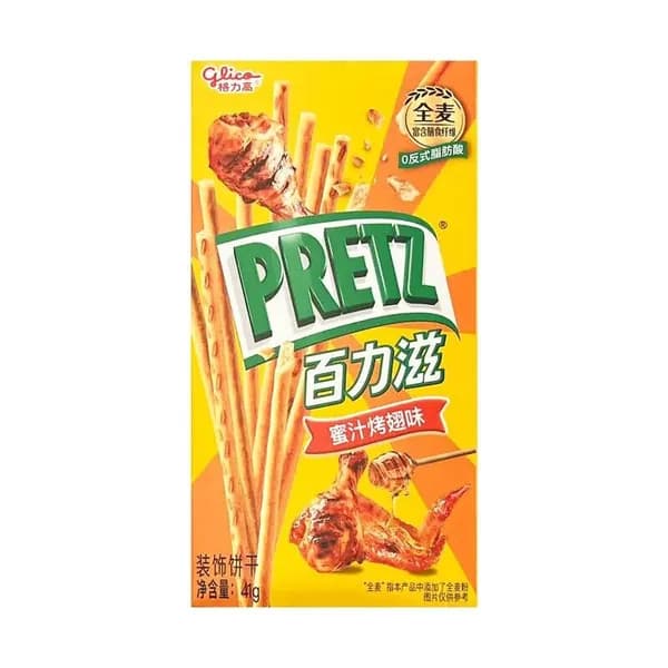 Glico Pretz <с вкусом куриных крылышек в медовой глазури> 41 г (одна упаковка)
