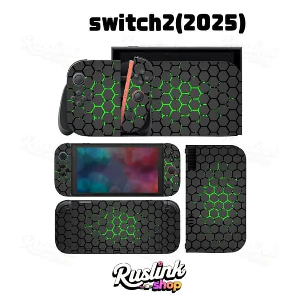 Защитные наклейки для Nintendo Switch 2(2025) - полноцветная пленка корпуса консоли Глянцевое покрытие + защита от царапин-5