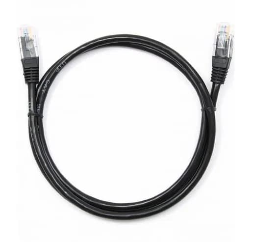 Cablexpert Патч-корд UTP PP12-1M/BK кат.5, 1м, литой, многожильный (черный)