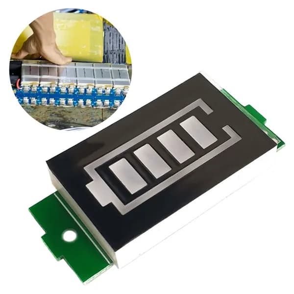 Индикатор уровня заряда литиевых аккумуляторов 1 8S с LED-дисплеем и точностью 2 %