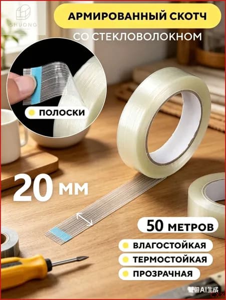 Армирующая лента 20 мм 5 м, 1 шт