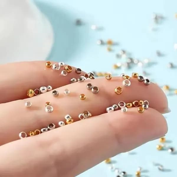 Бусины Зажимные Стопперы Кримпы, цвет разноцветный, 2.5mm 500 шт