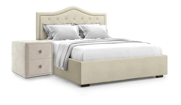 Комплект для спальни (кровать + прикроватная тумба) AUGUSTA 160-1 beige (АУГУСТА 160-1 беж)