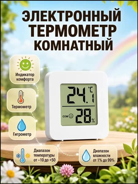 Термометр комнатный с гигрометром контроль климата в доме jietu2