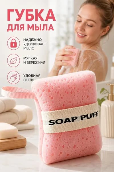 Пенящаяся банная губка