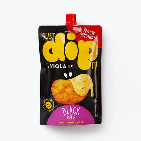 Сыр плавленый Black Pepper 45%, 180 г, Viola
