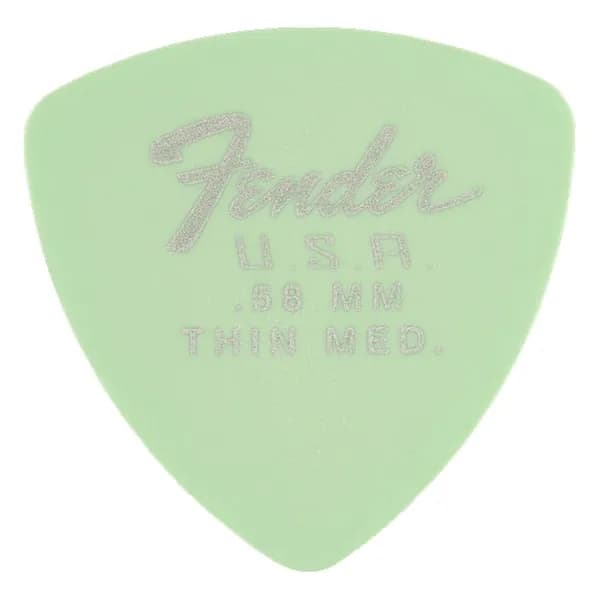 Медиатор FENDER 346 DURA-TONE .58 12 PK Surf Green, 0.58 мм, зелёный, 1 шт