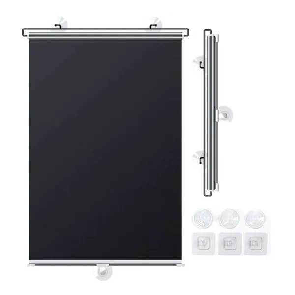 Забор для собак и детей, retractable gate, 50-125 см, черный, титановая ткань, защита от царапин, складной, для лестницы и двери, легкий
