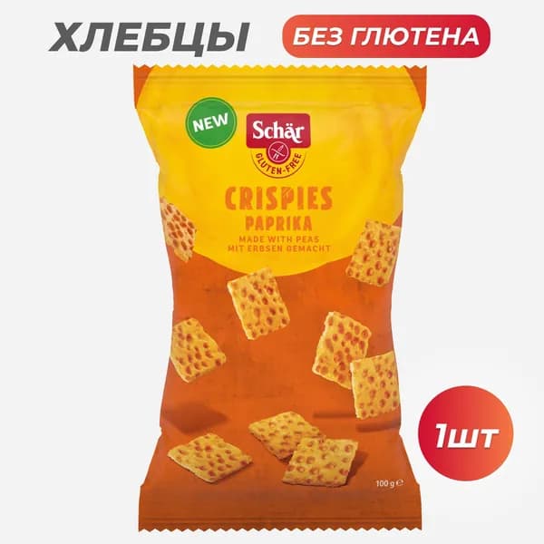 Dr.Schar Хлебцы гороховые "Crispies" с паприкой без глютена 100г