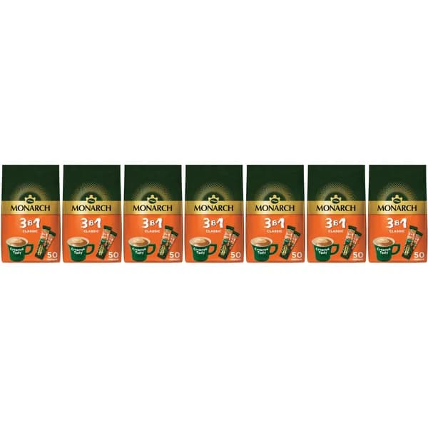 Кофейный напиток Monarch Classic 3 в 1 растворимый 13,5 г х 50 шт, набор: 7 штук