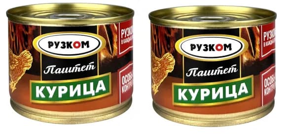 Рузком Паштет Печеночный, Курица, 180 г , 2 шт