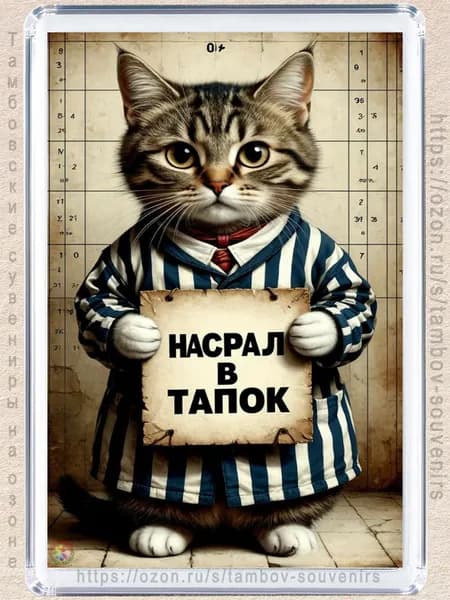 Магнит на холодильник "В тапок"