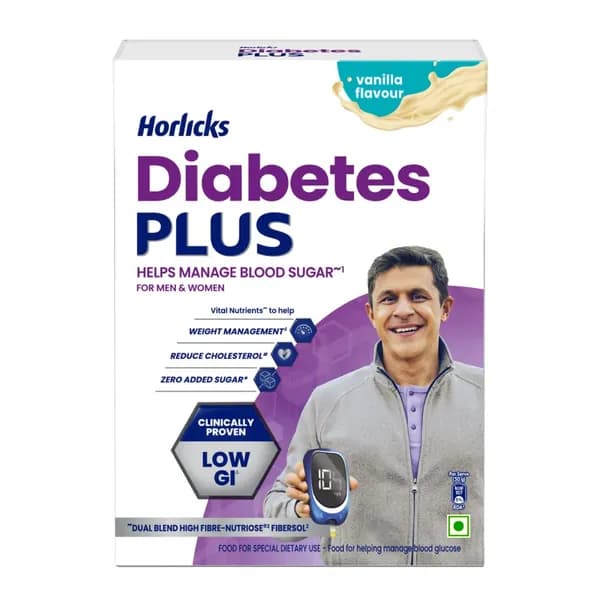 Молочный порошок Horlicks Диабетес Плюс, Ванильный, 400 Грамм